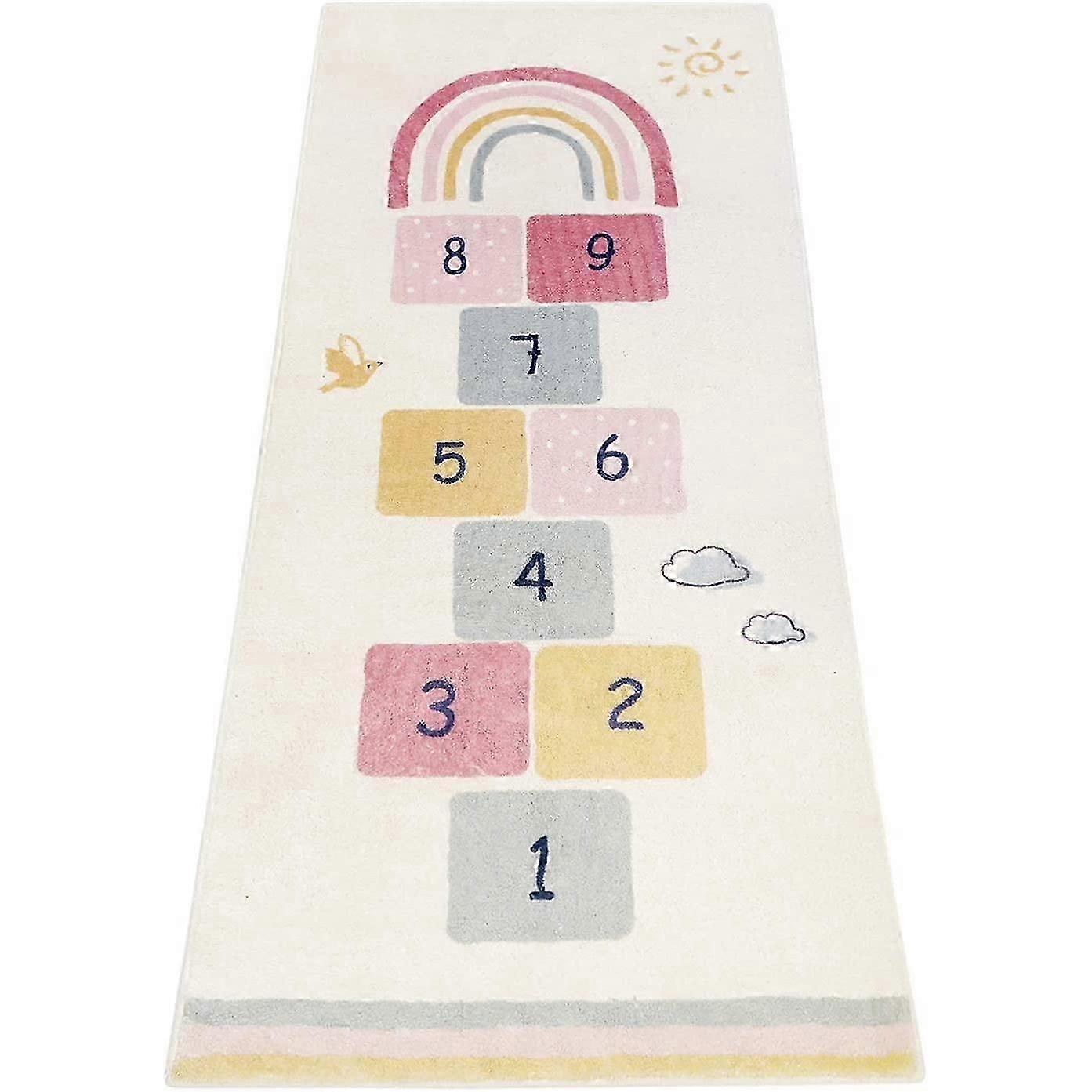 Rainbow Sky Hopscotch Game Rugs