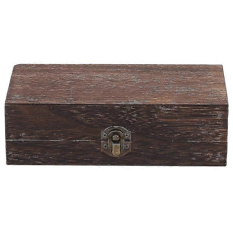 Jewelry Box Decorative Retro Wood Solid Color Trinket Case For Table