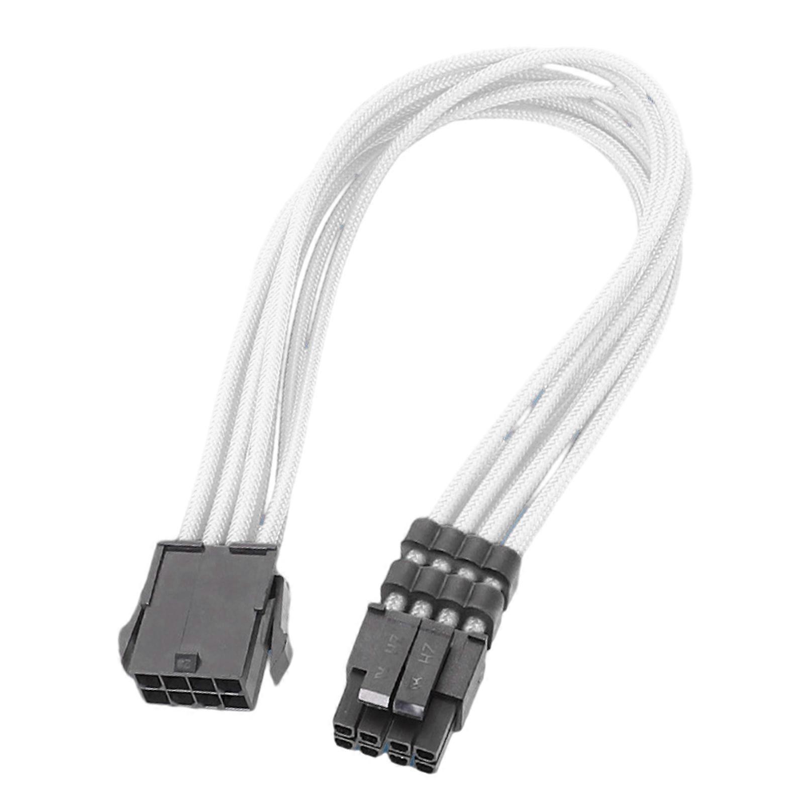 CPU 8pin Stecker auf 8Pin Buchse Netzteil Adapter Verlängerungskabel CPU 8pin auf 8pin Netzteile Modular Line 30CM 18AWG Weiß