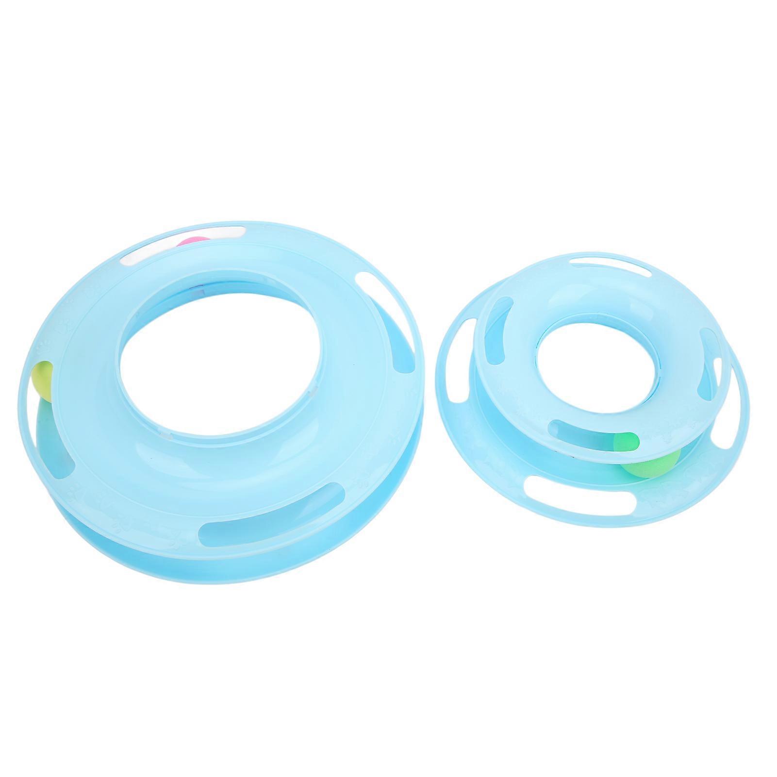 3-Level Cat Ball Tower Tracks Roller Puzzle Toy for Kitty Cats