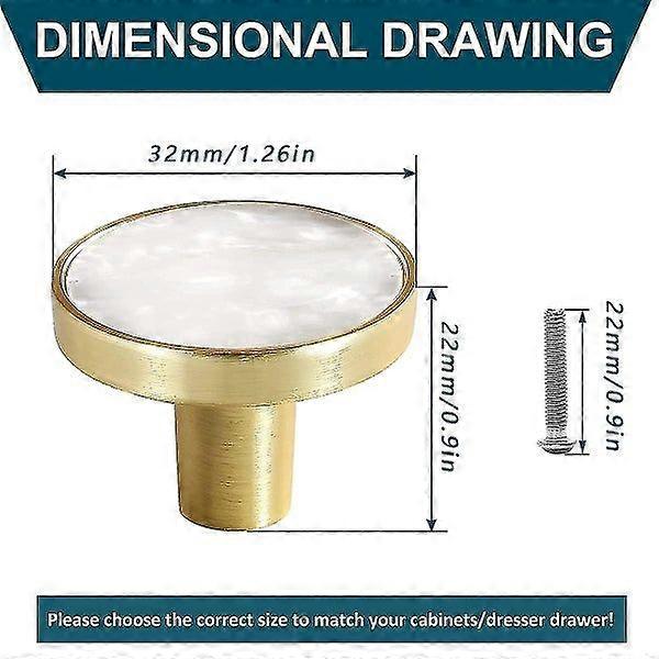 4 Pcs Blue Brass Door Knobs - Round Single Hole Small Handle for Cabinets, Drawers, and Cupboards