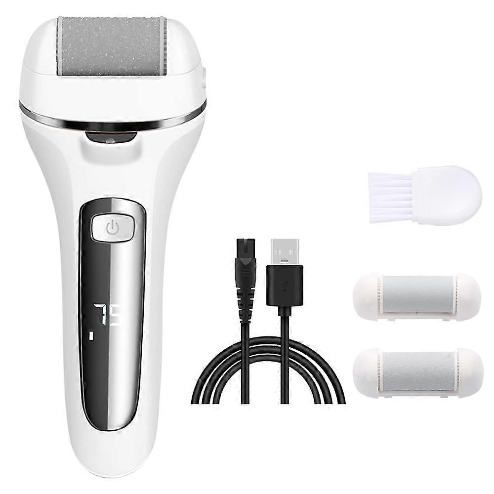 Electric Foot Callus Remover, Pedicure Kit, Rechargeable, Rotating Rollers
