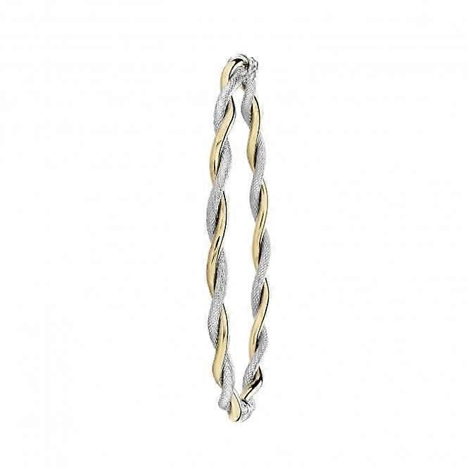 9ct Yellow & White Gold Ladies Hinged Bangle BN367WY