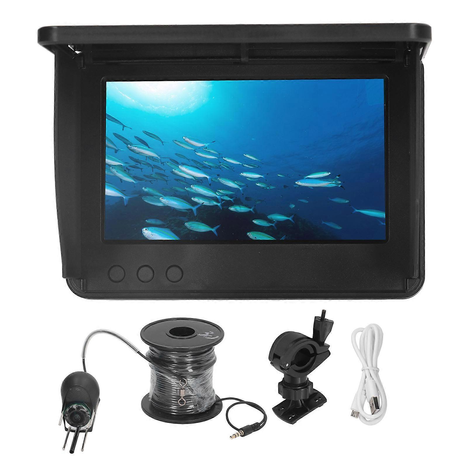 Underwater Fishing Camera, Portable 4.3 Inch IPS Display, True Color LCD Full View, IP68 Waterproof With Sun Visor, For Ice Lake Sea Boat Fishing