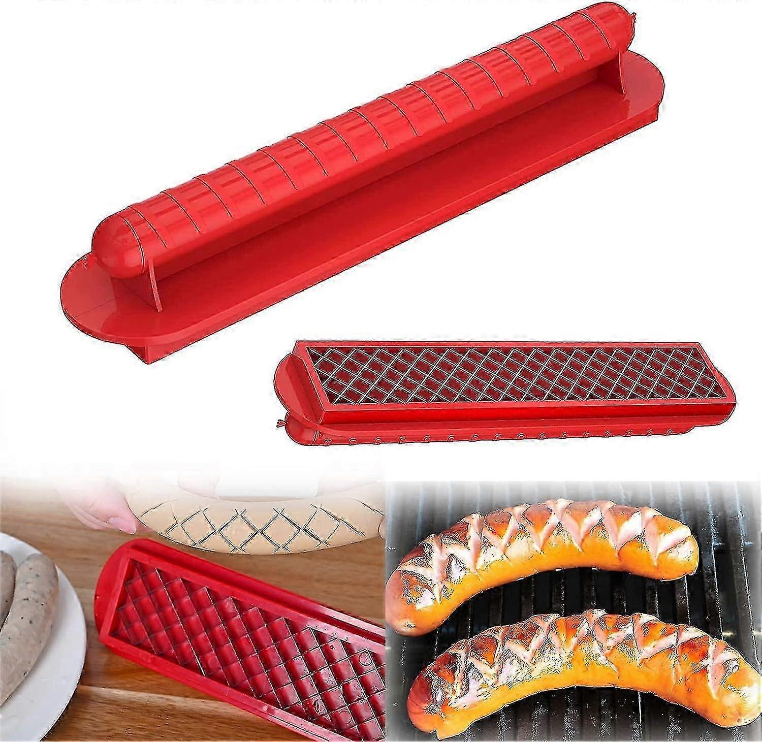 Stainless Steel Sausage and Ham Cutting Tool with Multi-Functionality for Grilling and Slicing