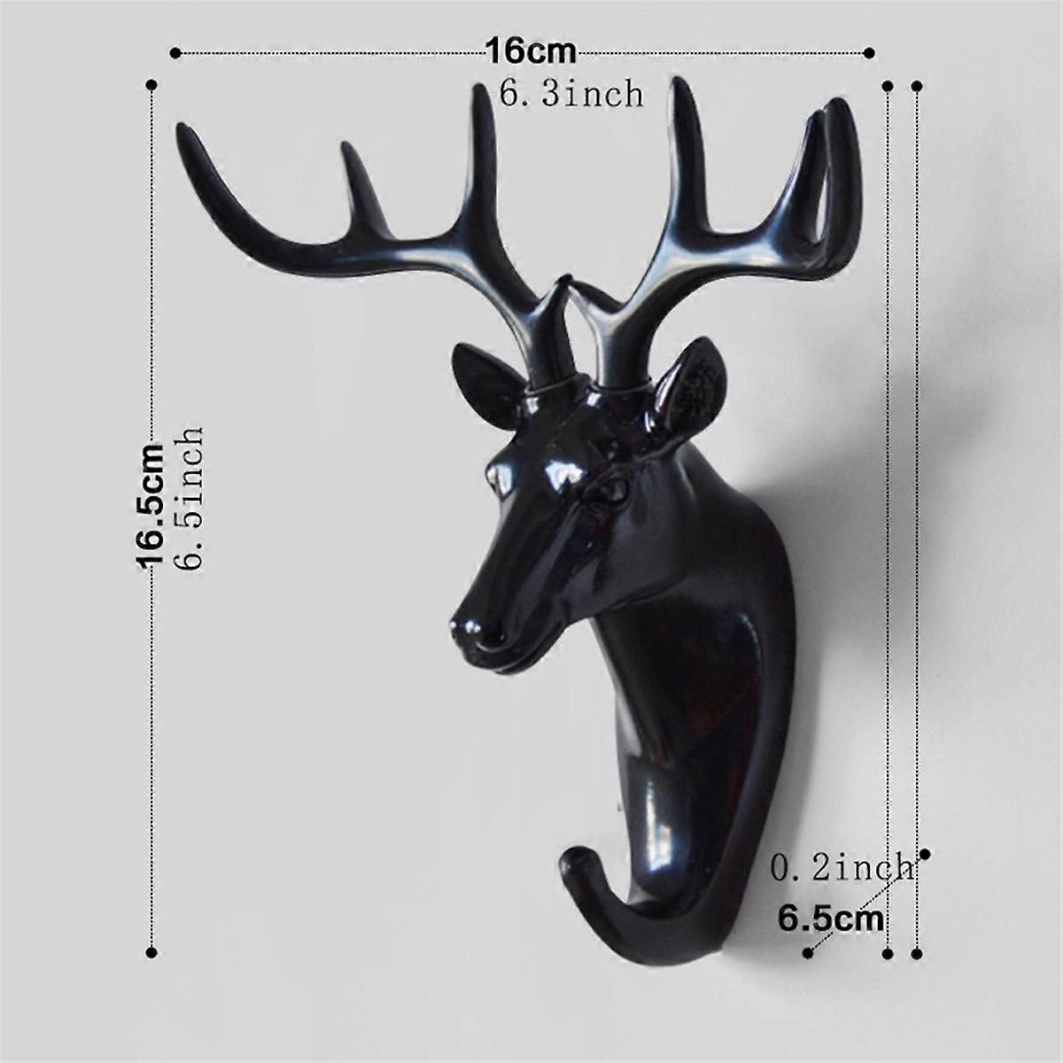 Towel Hook Wall Hanging Deer Head Hanger Wall Decoration Hook,6 PCS