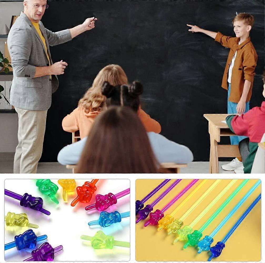 20Pcs Reading Pointers Resin Handheld Teachers Pointers Teaching Pointers Sticks Colorful Blackboard Pointers Teaching Tools