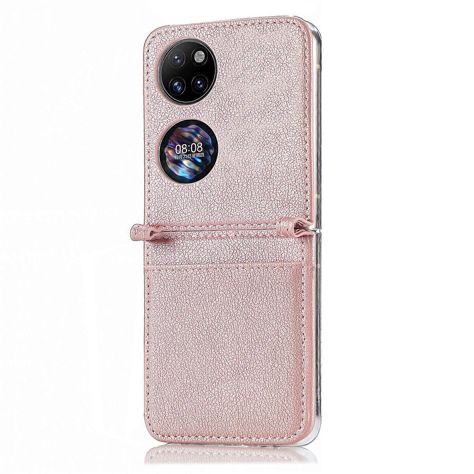 Fashion Wear-resistant Mini Cellphone for Shell for Case with Folding Design for  Hua wei P50 Pocket for Case  Rose gold
