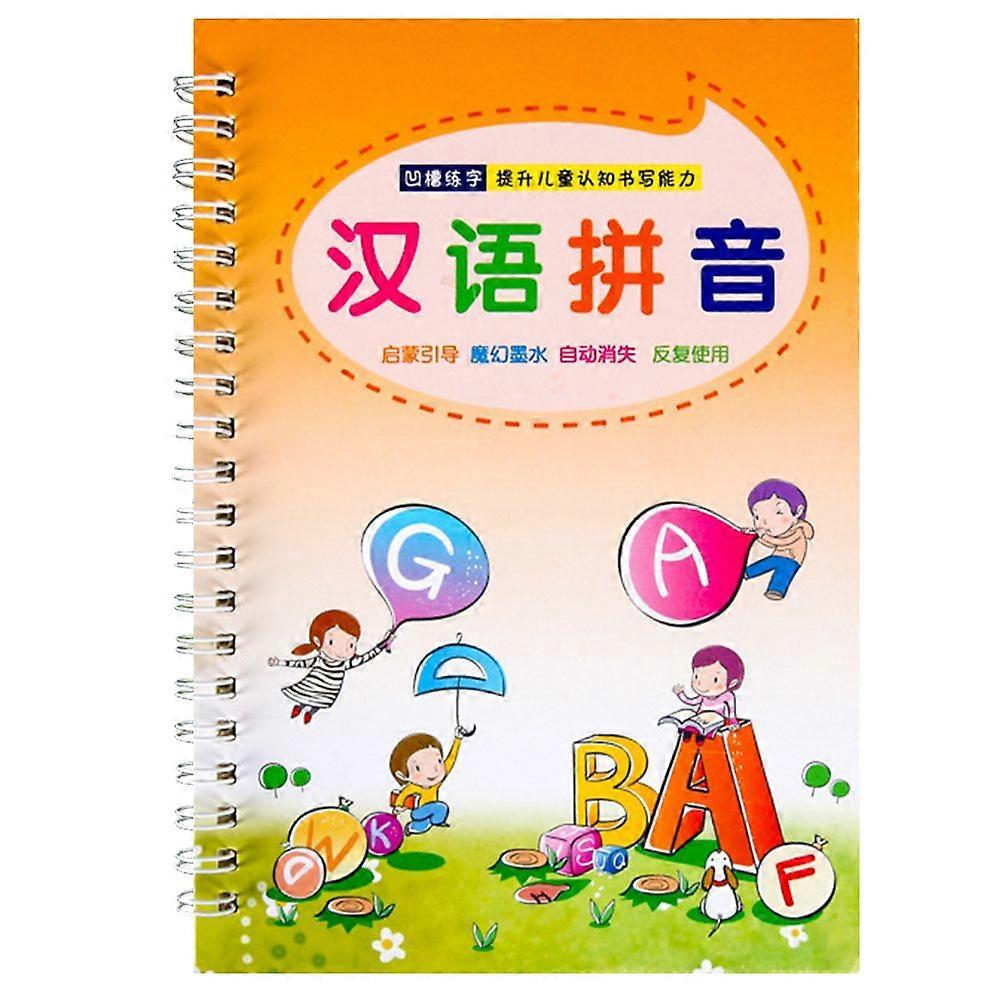 Multi-style Writing Practice Book Groove Copybook Calligraphy Practice Book Orange (Pinyin)