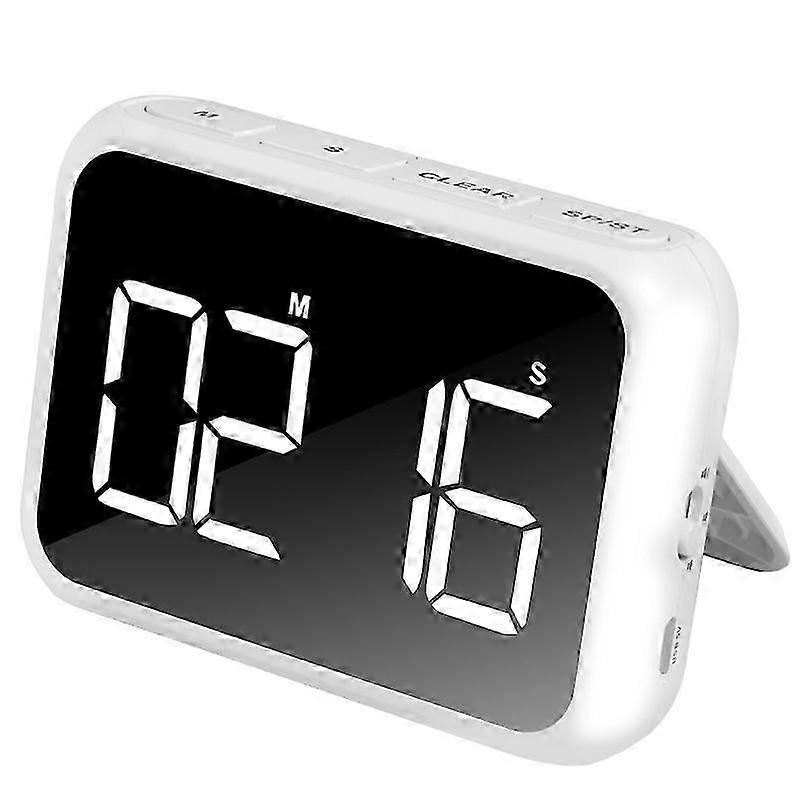Large Magnetic Digital LED Display Kitchen TimerWhite