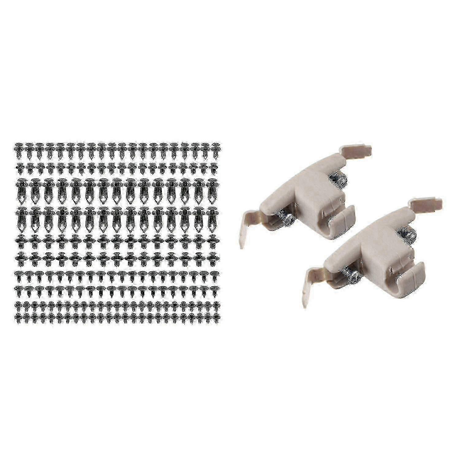 2x Beige Sun Visor Clip Holder Bracket Compatible With Bmw E46 3 Series 325 M3