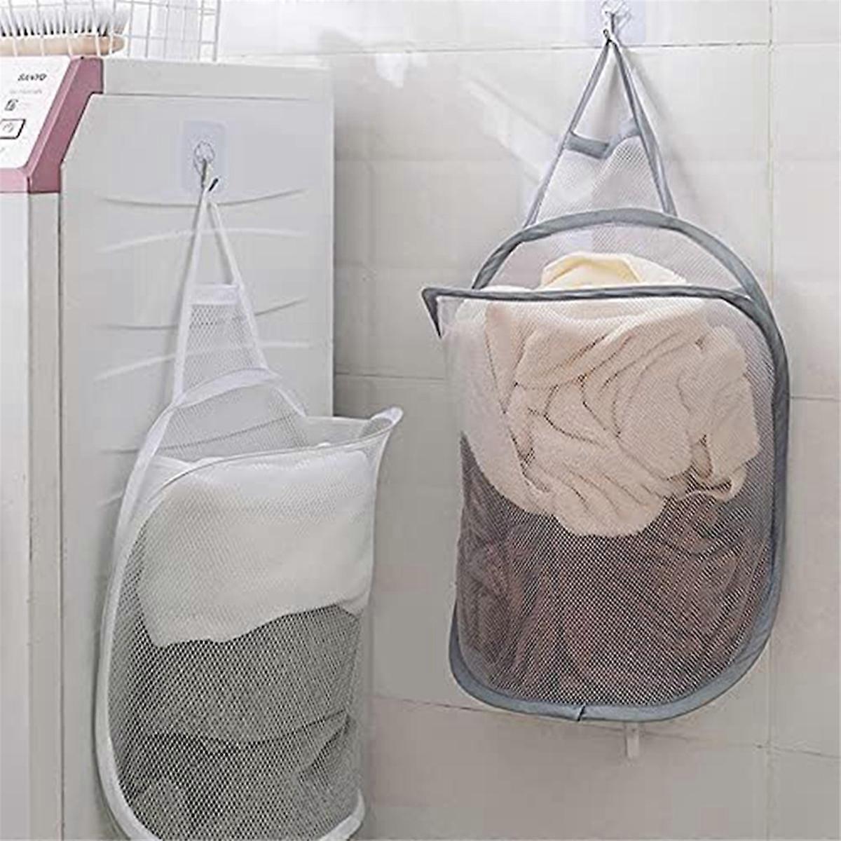 Hanging Laundry Hamper, for Hotel, University Dormitory Use White