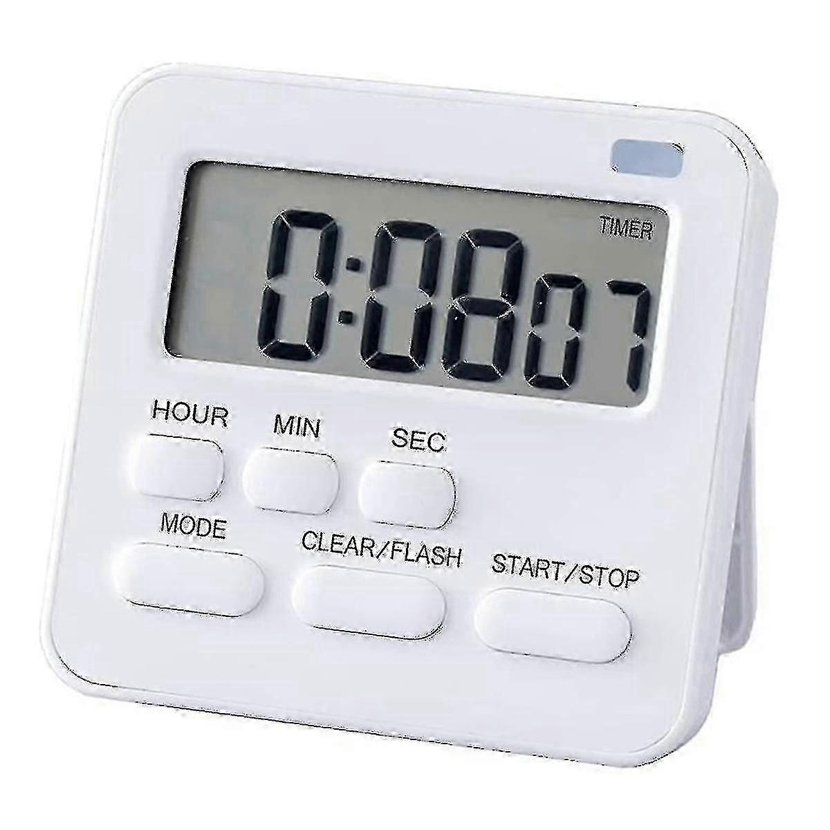 Kitchen Timer,egg Timer With Clock,digital Timer With Lcd Loud Alarm