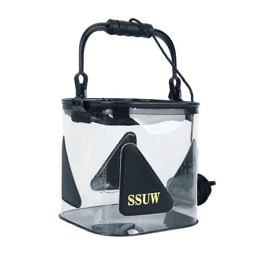 مسح دلو الصيد يعيش الأسماك السحر حاوية المحمولة طوي حقيبة الصيد