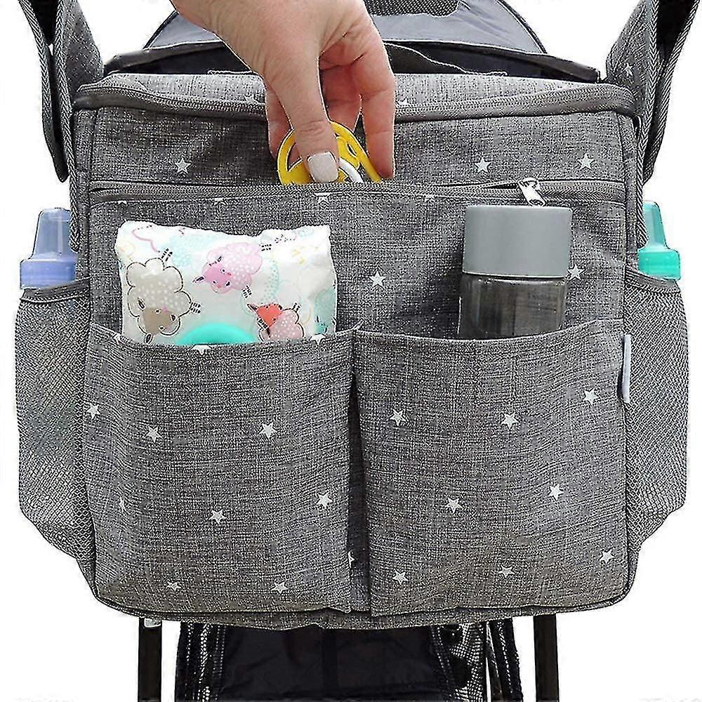 Stroller Organizer Diaper Bag With Cup Holders Universal Waterproof