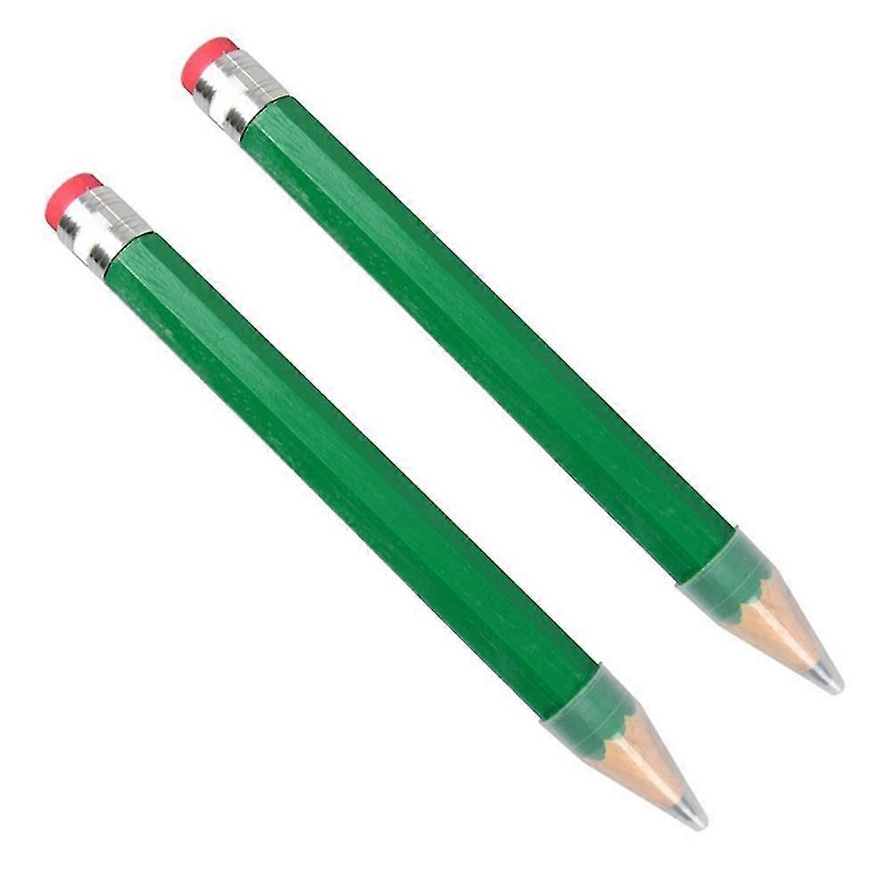2 قطعة 35 سنتيمتر قلم رصاص خشبي كبير الرسم الكتابة اللوحة علامة قلم رصاص القرطاسية الدعائم (أخضر)