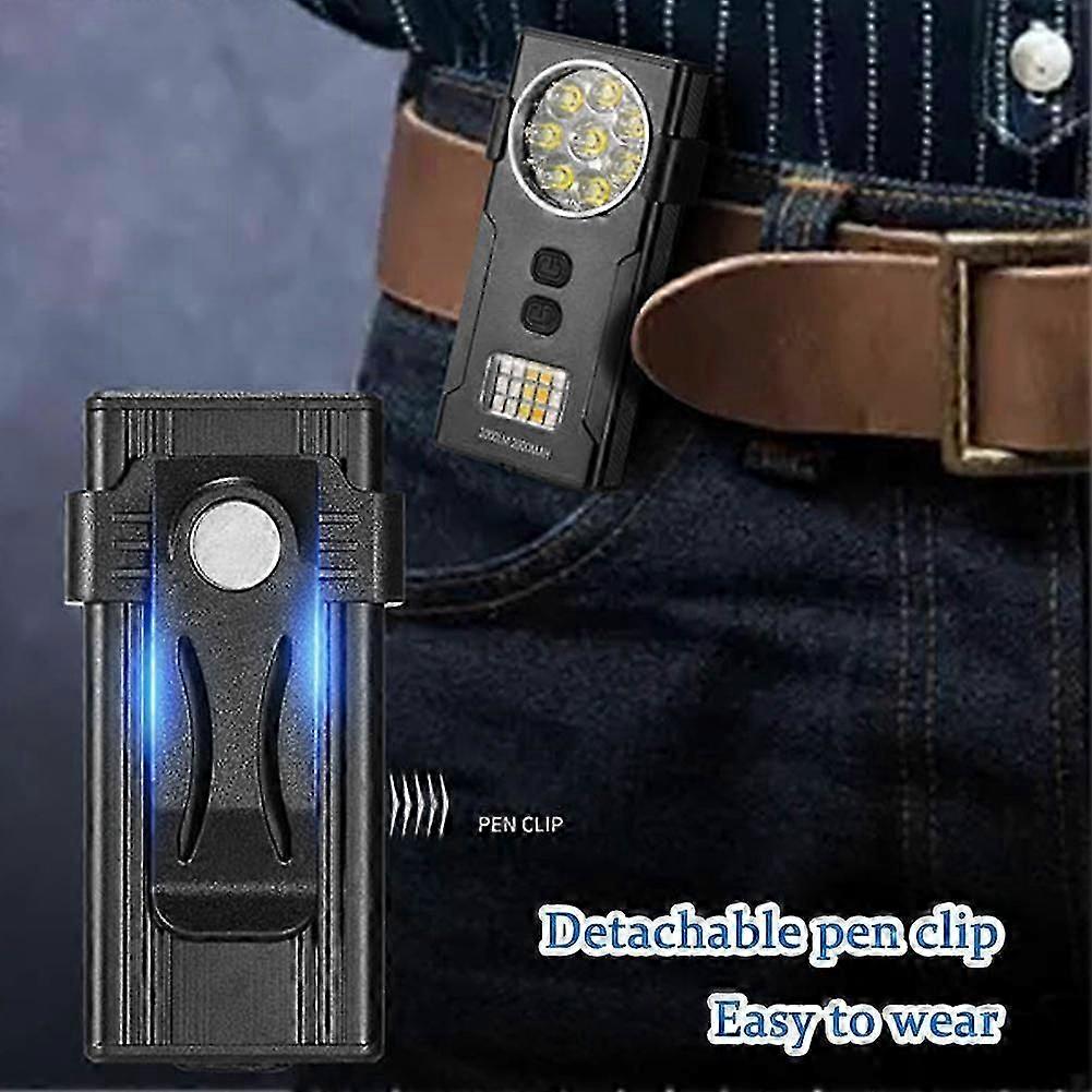 Mini Powerful EDC Flashlight High Lumens LED Rechargeable Magnetic
