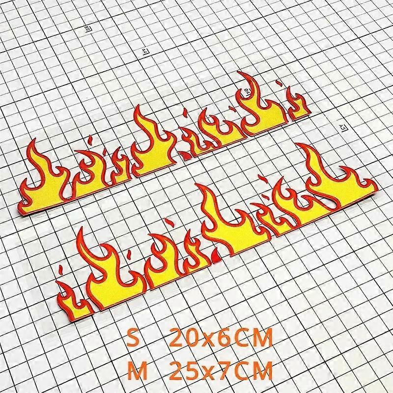 2 יחידות להבה אופנוע מדבקות אופנוע ירידה מיכל דלק פנלים צדדיים קסדה קרם הגנה קישוט מדבקות ויניל אביזרי מוטו