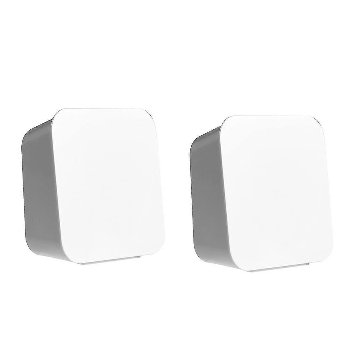 2Pcs Wall-Hung Sealed Storage Box, Dust-Proof, White Plastic, Multi-Purpose