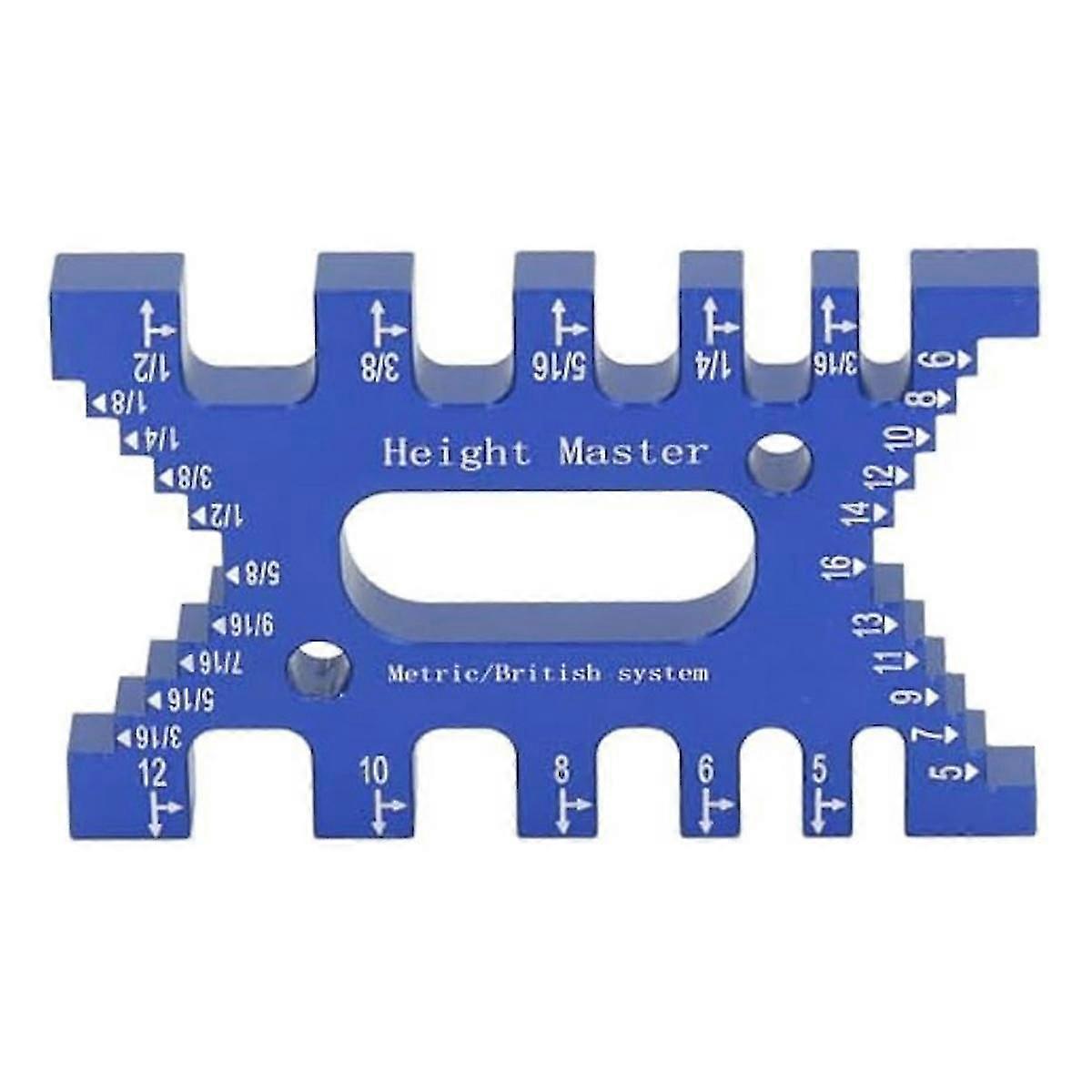 Dovetail Jig Tenon Caliper,Aluminum Alloy Scale Measuring Tool Woodworking Saw Table Machine for Router and Table Saw-B