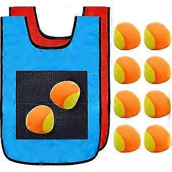 Outdoor trefbal set voor kinderen en peuters inclusief 12 tag vesten werpdoel en diverse kleuren sticky balls