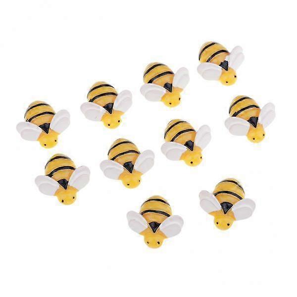 2x 10pcs/pack Bee Miniature Animal Figures Flat Back for Phone Case DIY