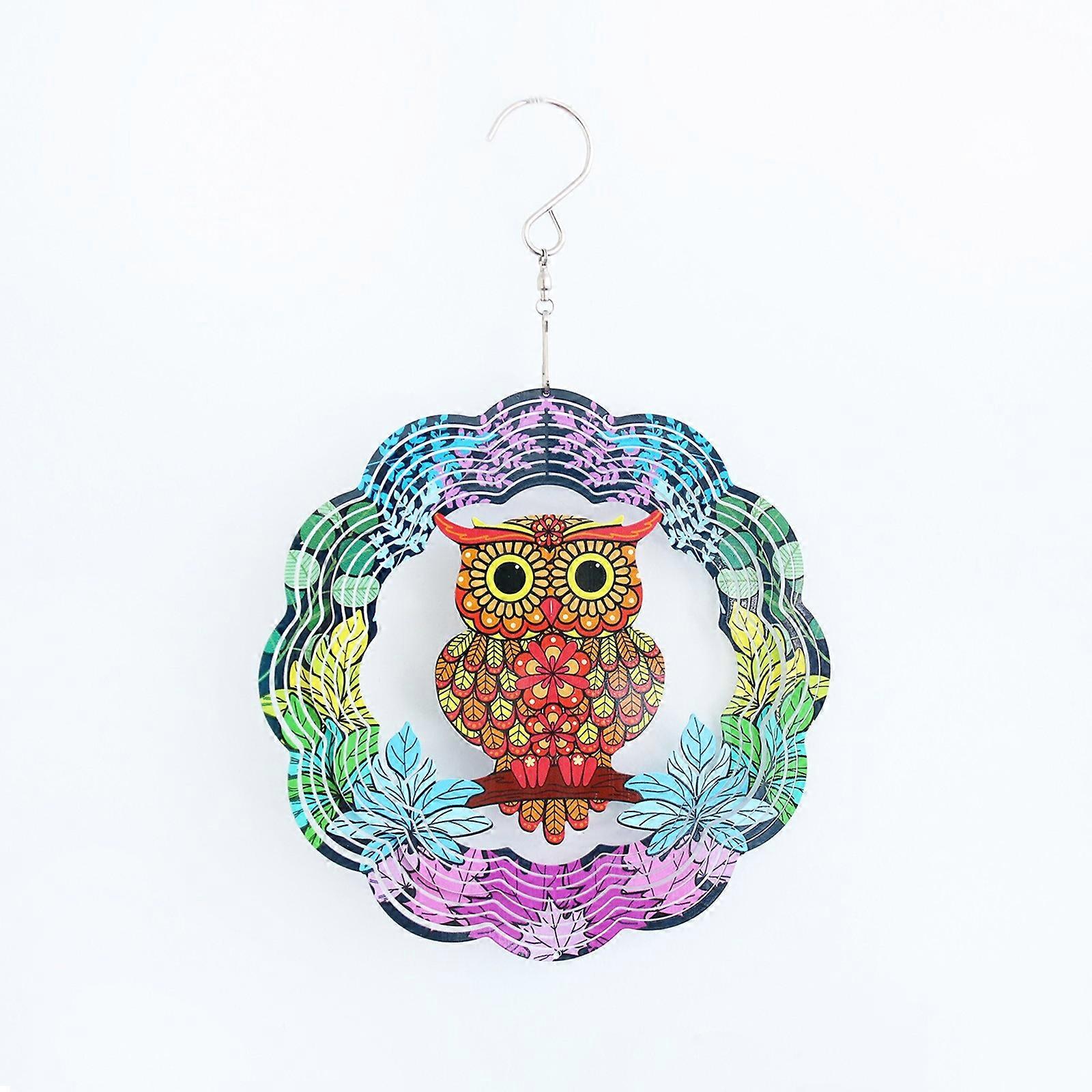 3D Flowing-Light Effect Decor House Hanging Decoration Gifts Silver Round Shape