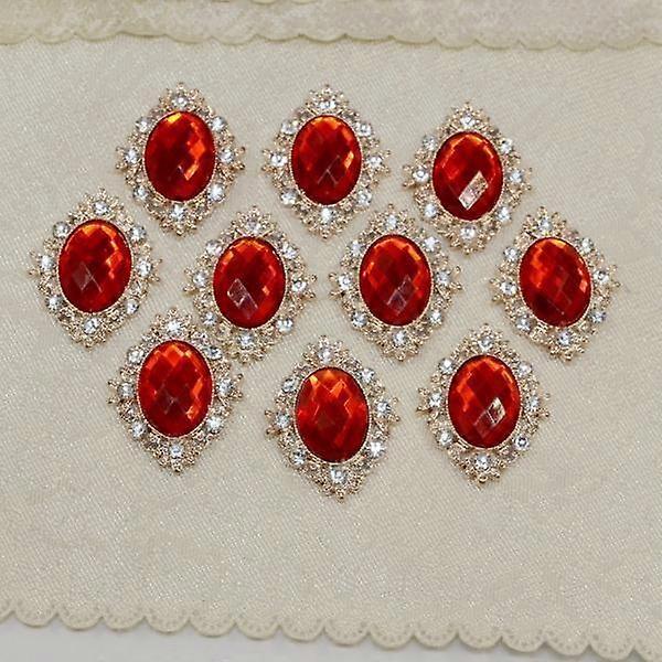 4-200pcs Rhinestone Flat Back Beads Button Scrapbook Embellishment Red