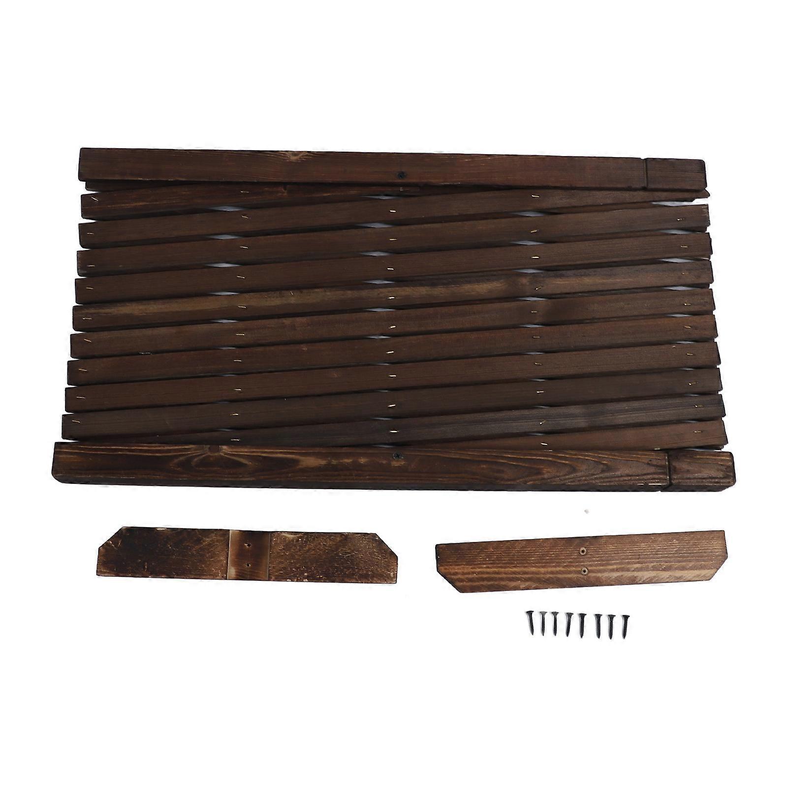 Wooden Garden Fence Extender Expandable Trellis Fencing Brown Weather-Resistant Anti-Corrosion Design Sturdy Durable 70cm Height Fully Extendable Up t