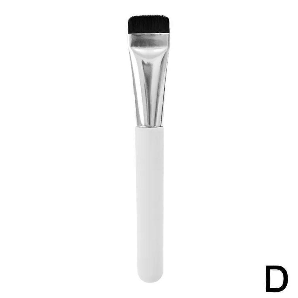 White (D)$Small ultra-thin straight-shaped foundation brush, mask brush, concealer brush, flat head, traceless and powder-free makeup