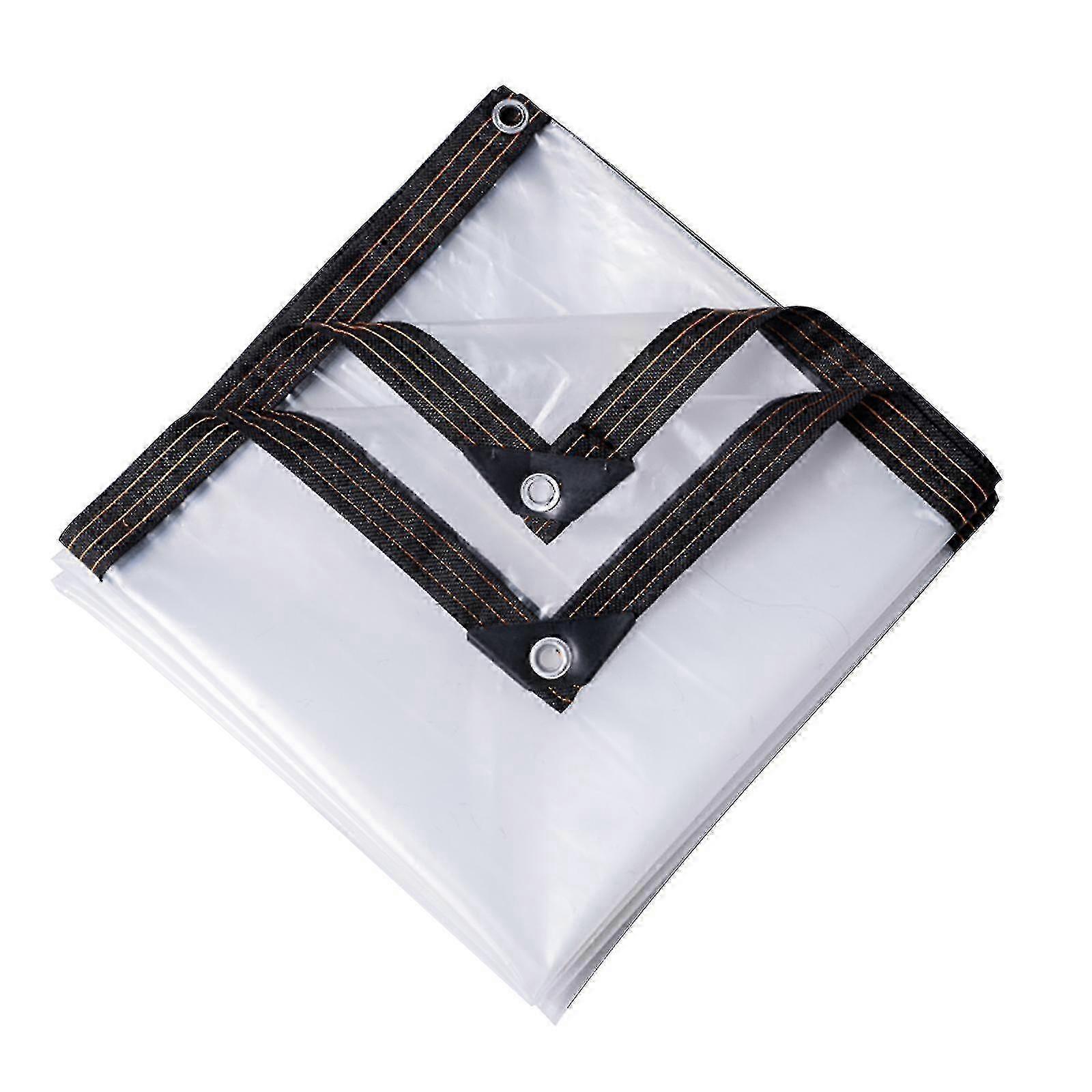 Bâche en PVC imperméable transparent 2x2m - Housse enduite de vinyle résistant à la déchirure - Blanc