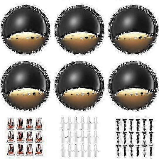 デッキライト、12-36V AC / DCの低電圧階段ライト、ランドスケープステップライト、ナイトライト、6 Pack_TJ、2025