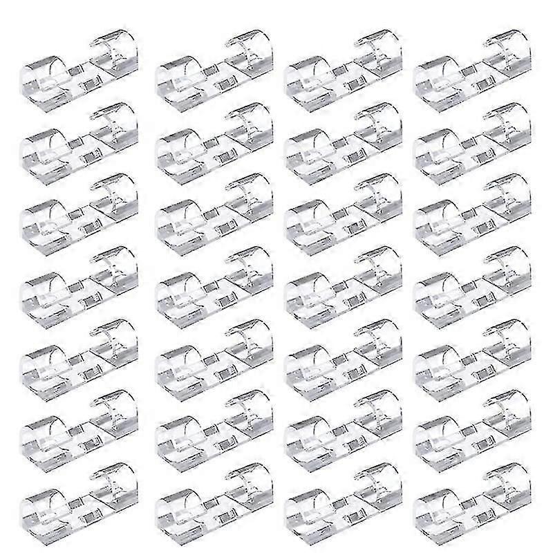 100pcs自己接着プラスチックケーブルクリップ、強力な接着パッド付きワイヤー用コードオーガナイザー、ケーブル管理ホルダー