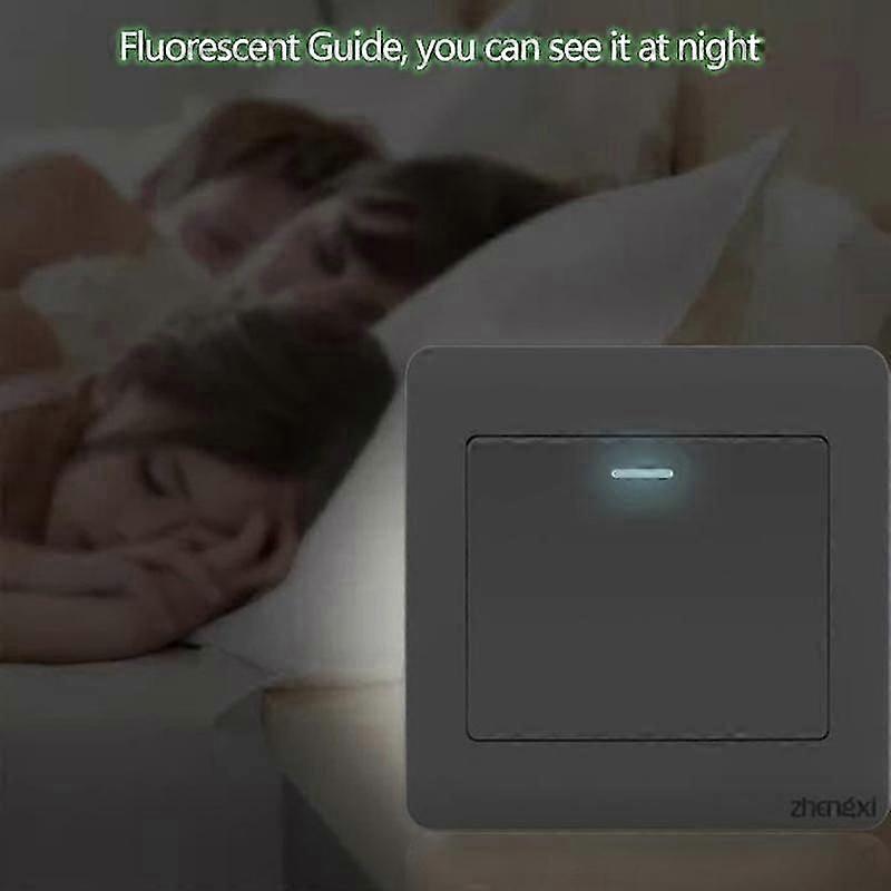 Wall Switch 1/2/3/4 Gang 1Way Button Wall Light Switch On/Off Button ...