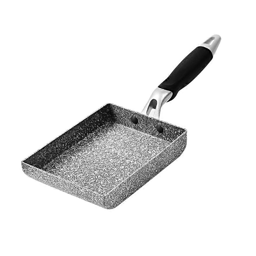 Nonstick Rectangular Omelette Pan with Maifanite Stone Coating Flat Bottom Frying Pan for Tamagoyaki, Induction and Gas Stove Compatible