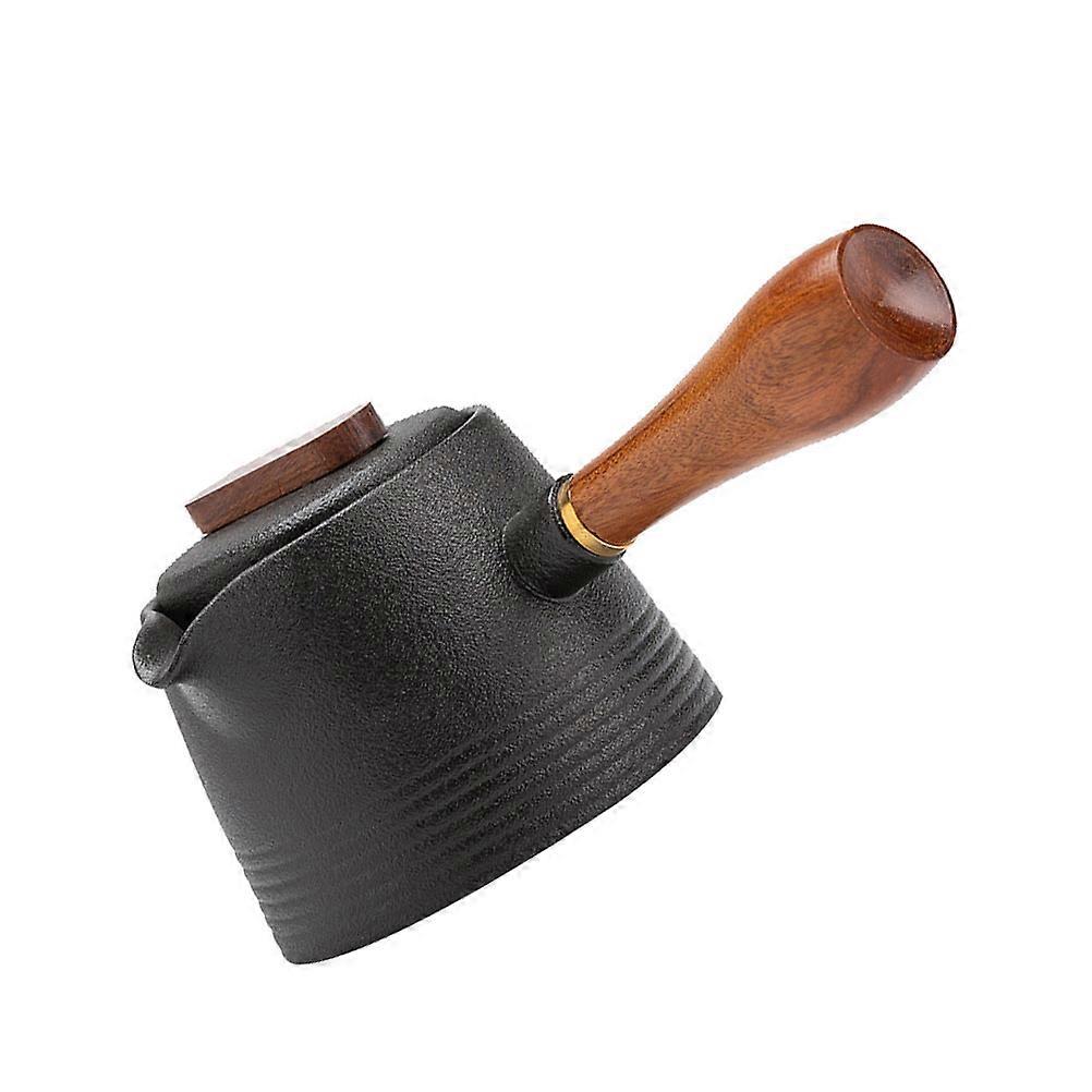 1PC Black Pottery Retro Kung Fu Tea Set Elegant Tabletop Decorative Teapot