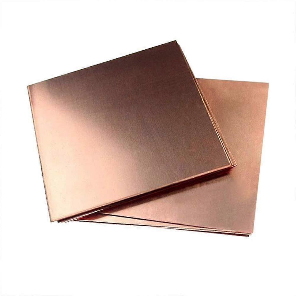 Kupferfolienrolle 10 cm x 10 cm, 0.3 mm und 0.4 mm Dicke, Geschweißte Kupferblechplatte, Reines Kupfer, Einfarbig