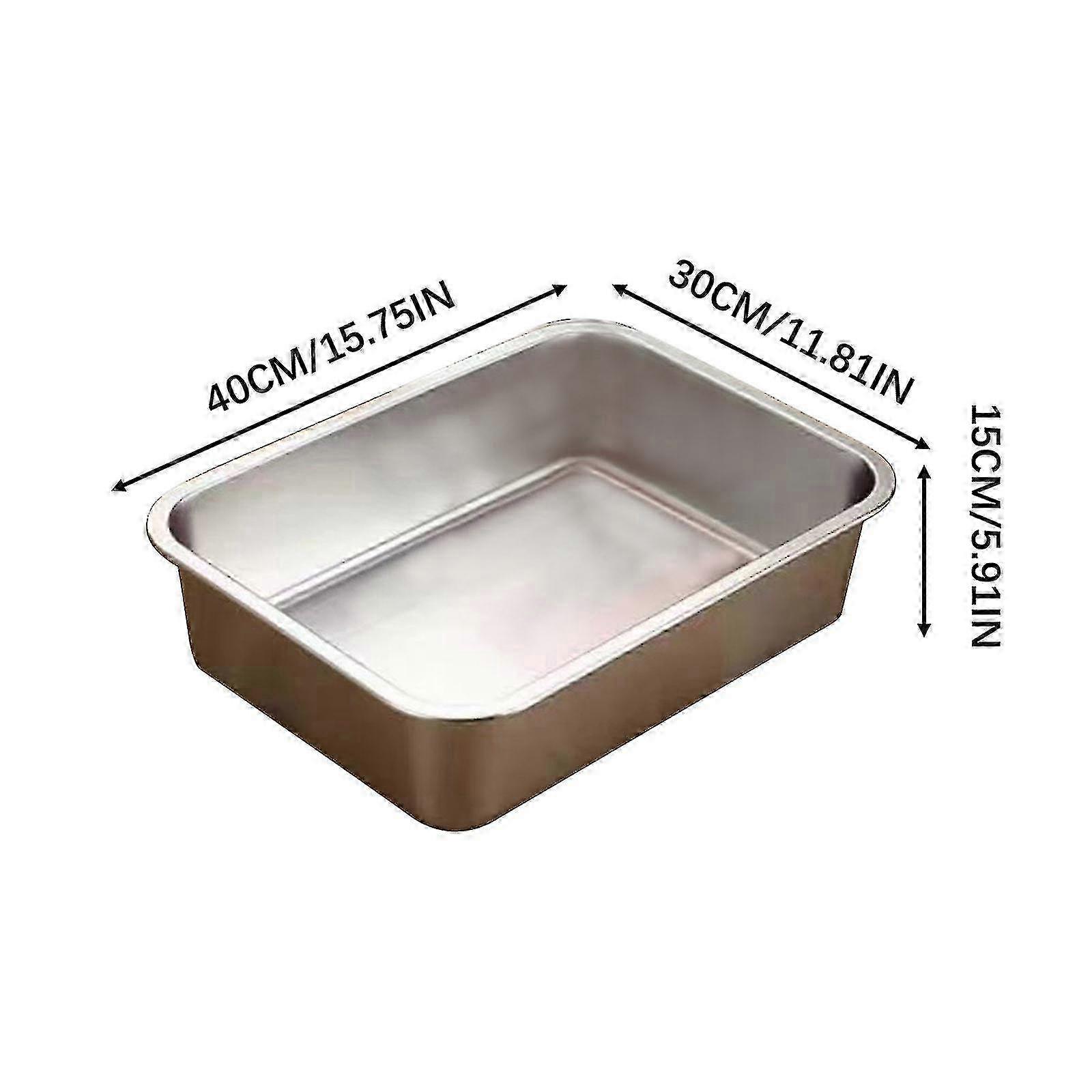 Rustfritt stål katter søppelkasse Ekstra store metallkatter kattedo for små katter Kattekaniner absorberer aldri lukt Rustbestandig non-stick glatt overflate