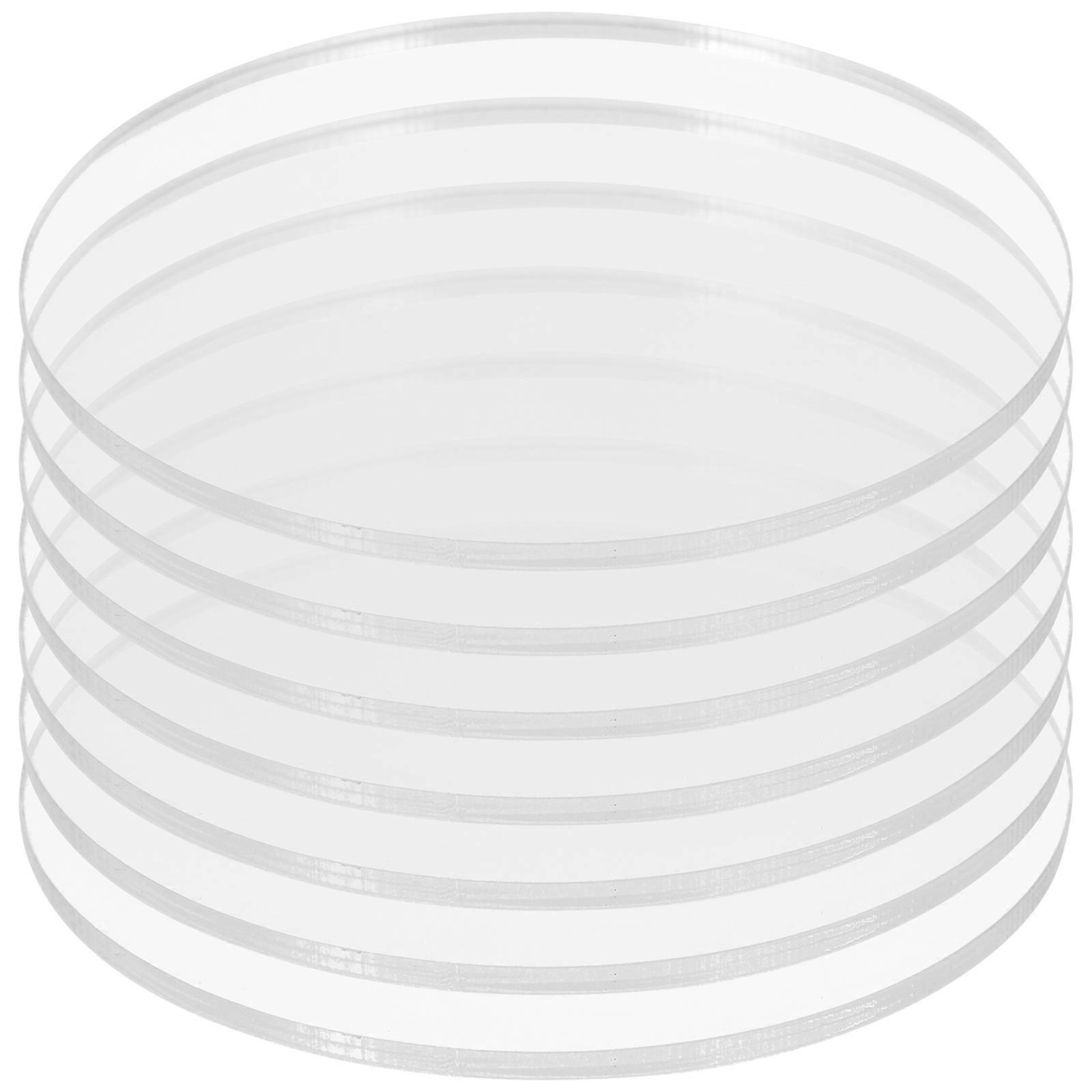 Miniature Dolls Base Acrylic Circular For Figures 8.00X8.00X0.30CM Model Base 10Pcs