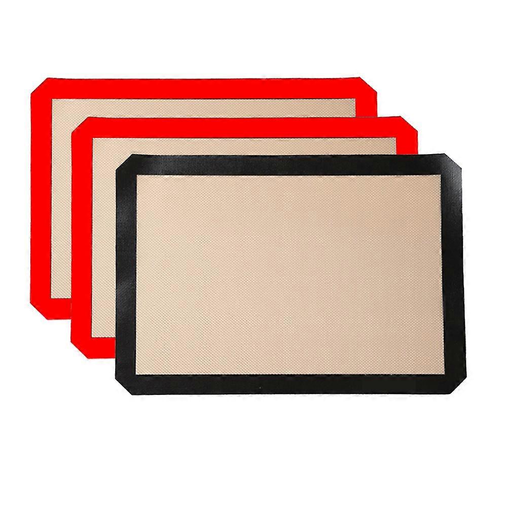 Non-Stick Silicone Baking Mat Pads Heat Resistance Easy to Clean for Home Bakery 3Pcs