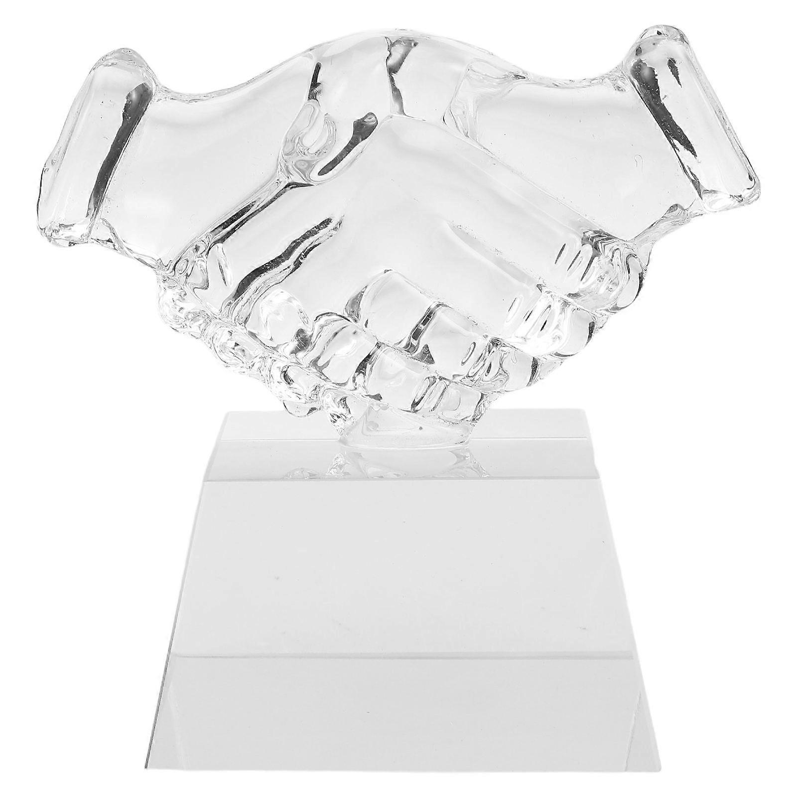 Crystal Trophy Award with Handshake Design – Ideal for Classroom, Sports, Team Events and Youth Competitions, Cherished Memory Keepsake