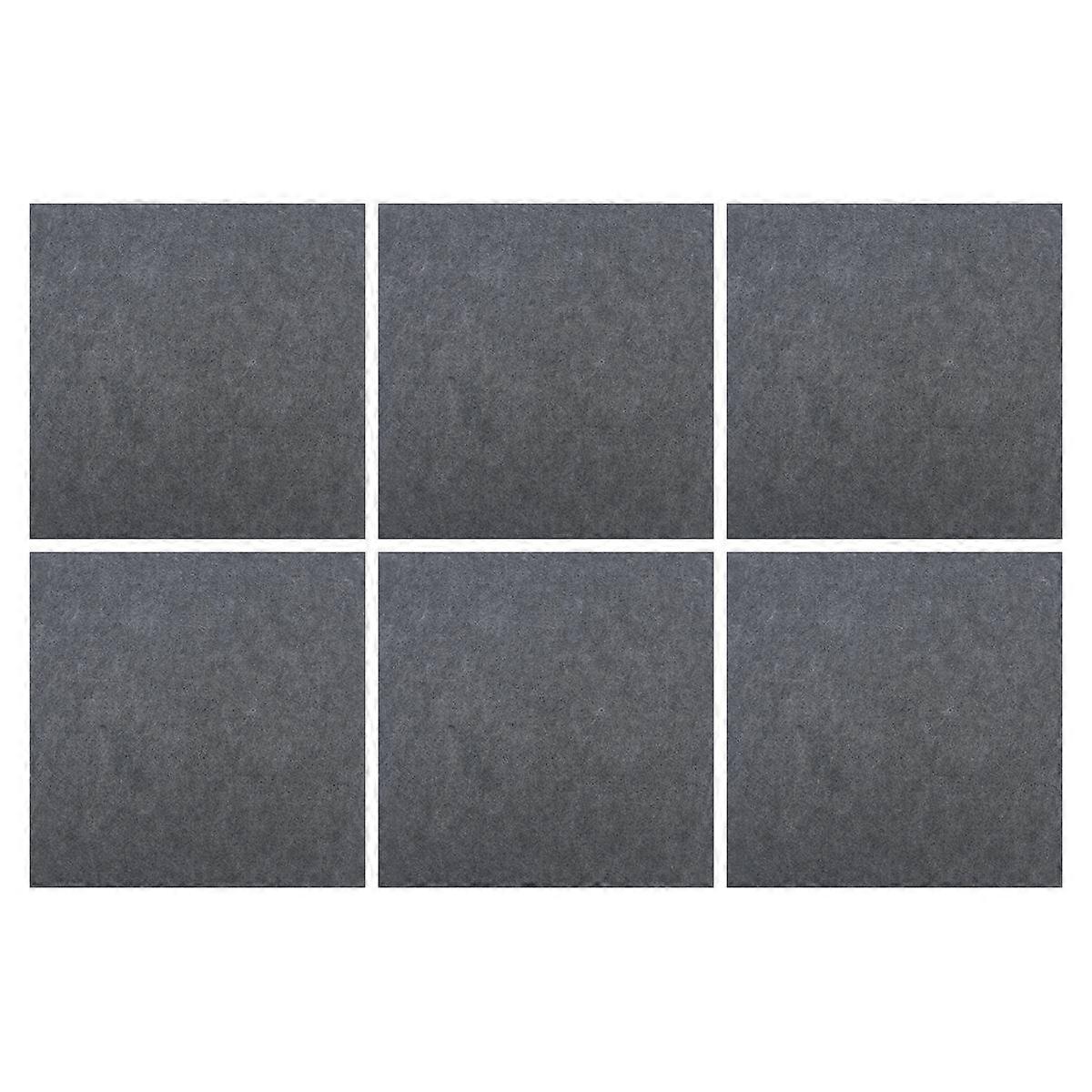 Soundproofing Panel Felt Panel Acoustic Absorption Function 6Pcs Grey