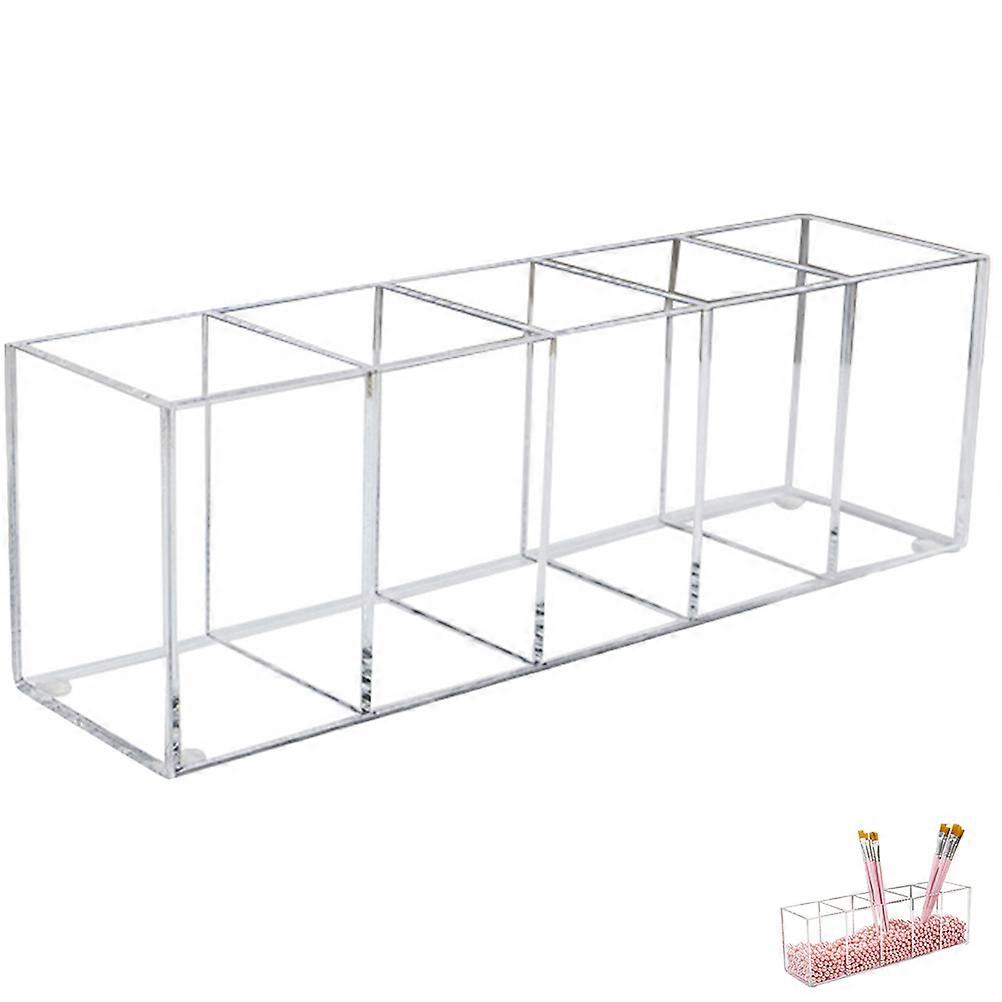 Minimalist Makeup Storage Organizer Box with Compartmentalized Desktop Case Design for Cosmetics and DIY Tools, Space Saving Tabletop Holder for Home