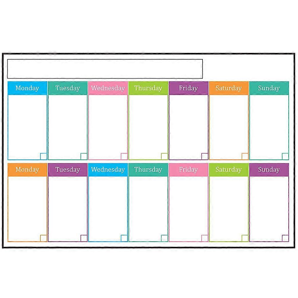 Weekly Erase Board Adhesive Calendar Home Decoration Erasable Reusable 1Set