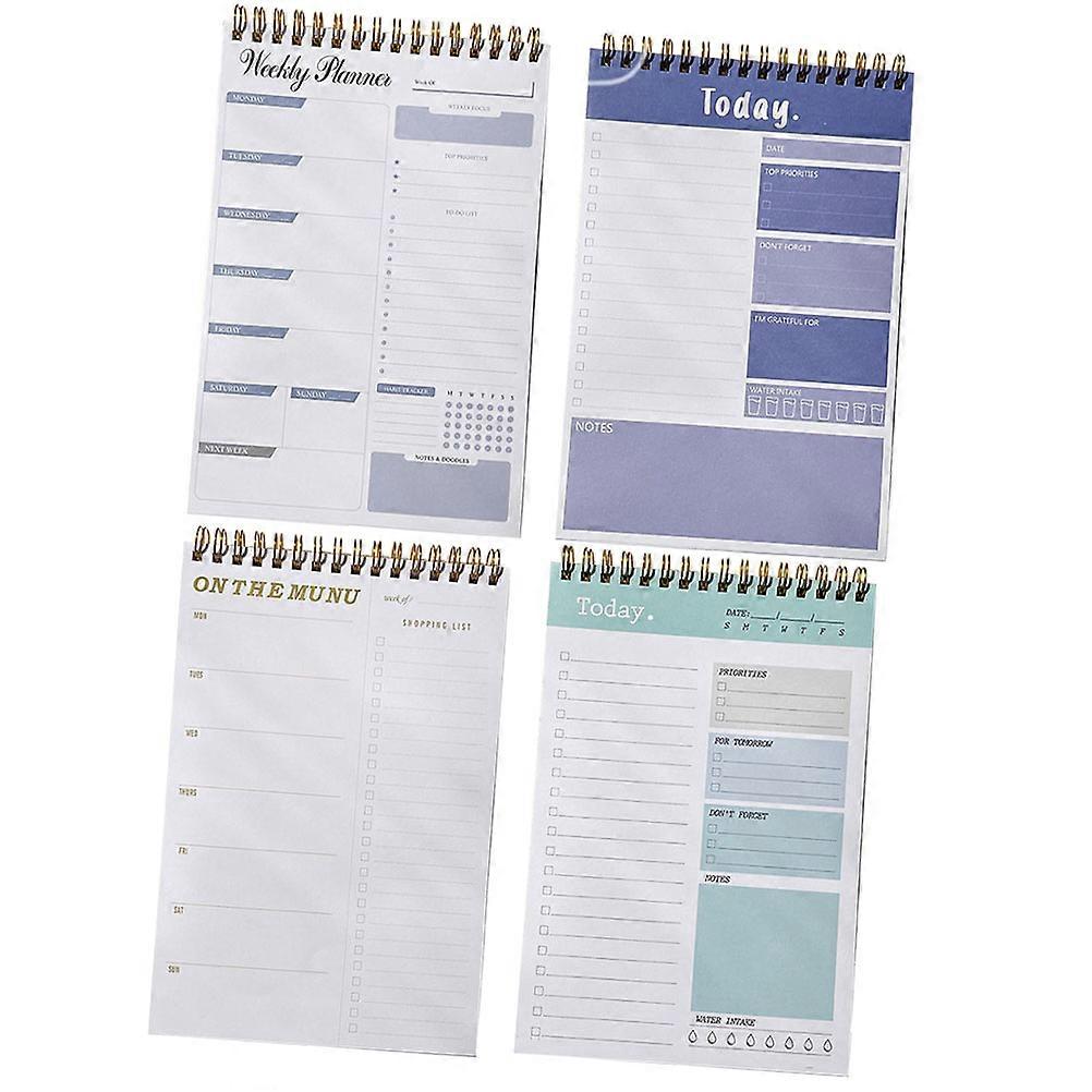 Notepad Planner Planner Notepad School Adults Metal 4Pcs