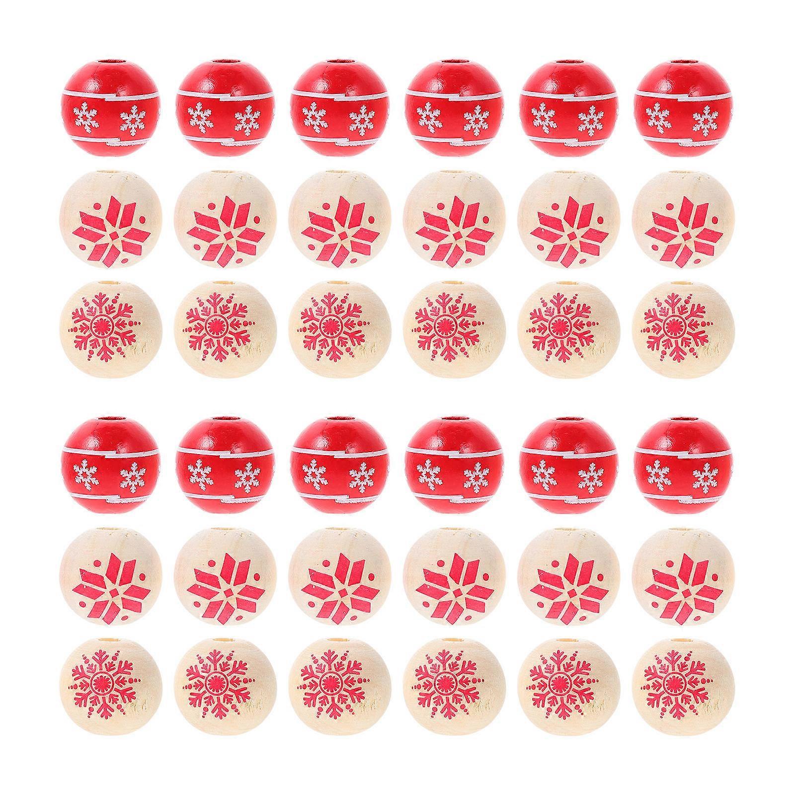 חרוזים קטנים לצמידים אביזרי DIY מלאכה ביצוע חרוזי עץ עץ טבעי 1.6X1.6X1.6 ס"מ 70 יחידות