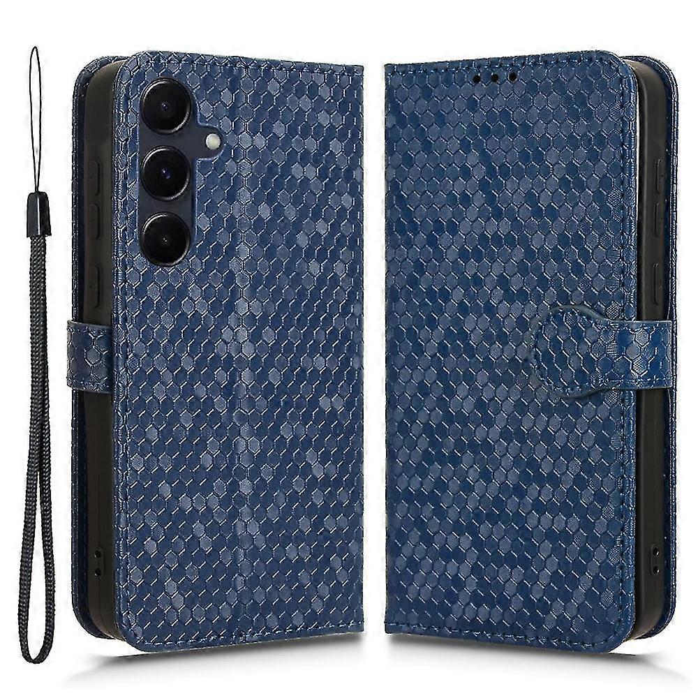 Case for Compatible Brand Smartphone with Dot Pattern Imprint Leather Cover and Wallet - Silver