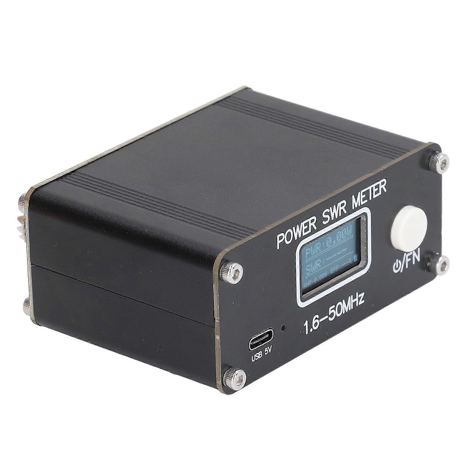 SWR Meter 150W HF Standing Wave Ratio Meter MF AM CW SSB 1.6‑50MHz Watt Meter for Measurement