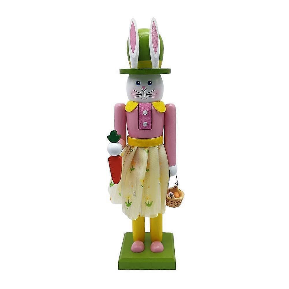 Wooden Nutcracker 30 cm, Easter Bunny Figure, Nutcracker Ornament, Wooden Easter Decor