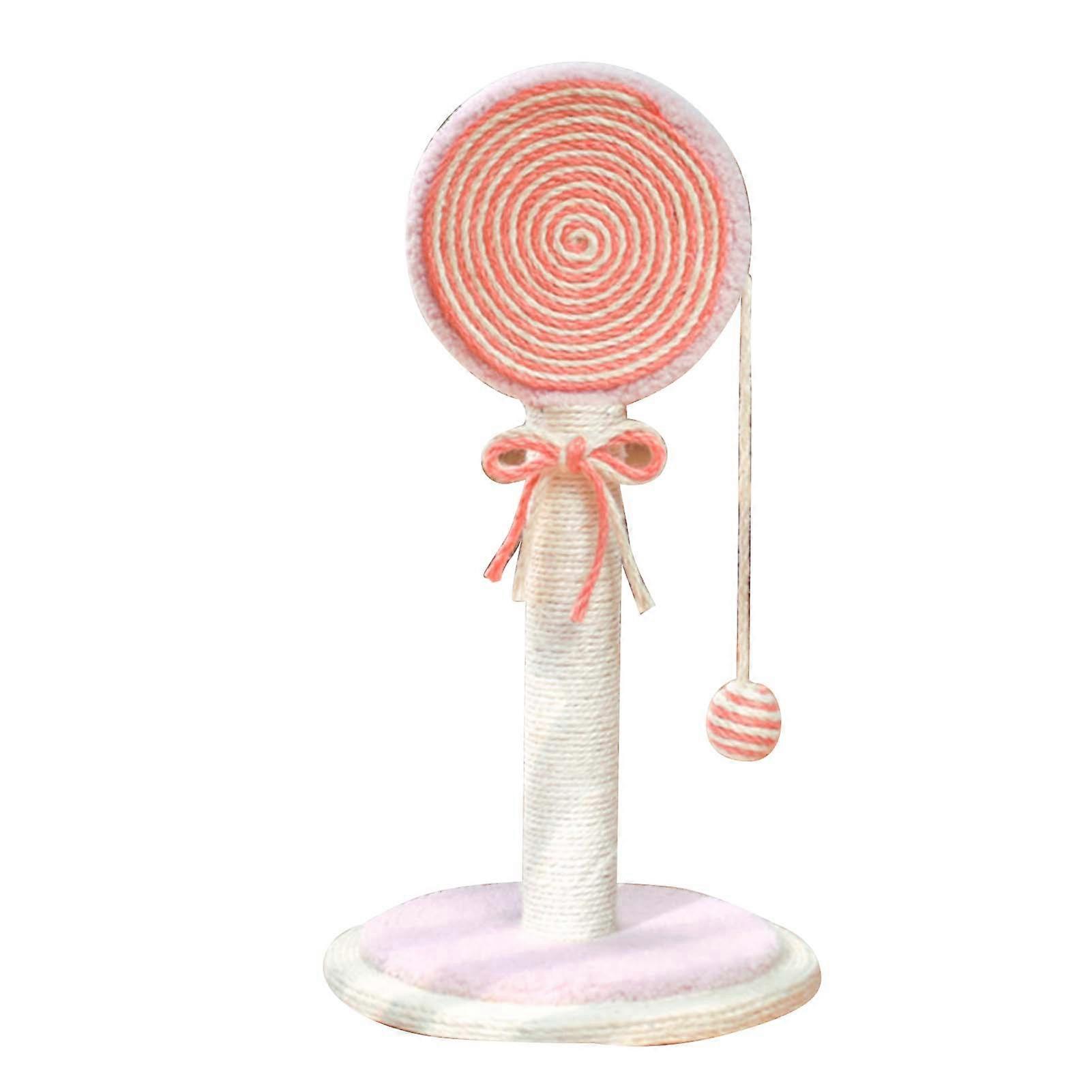 Cat Climbing Frame Lollipop Shaped Sisal Claw Grinding Interactive Multifunctional Cat Tower for Kitten Pink